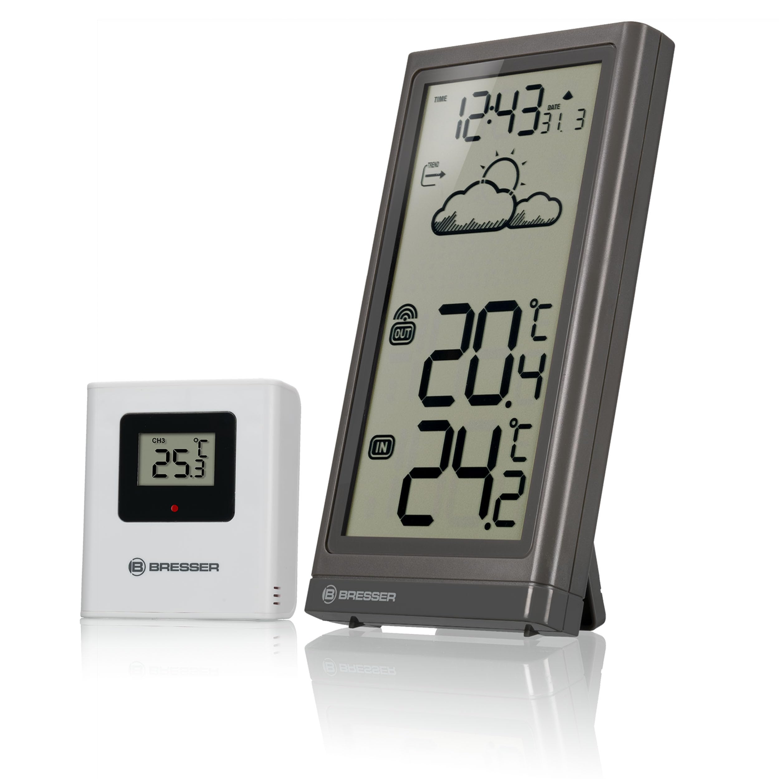 bresser-meteotemp-station-m-t-o-sans-fil-avec-capteur-ext-rieur-gris image 1