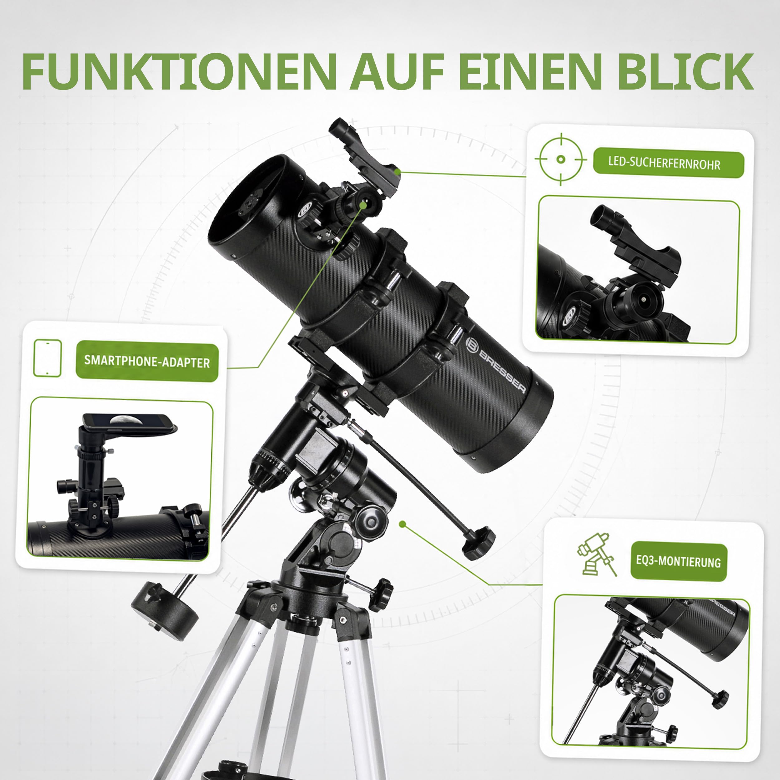 bresser-pluto-114-500-eq-t-lescope-newton-avec-adaptateur-smartphone image 5