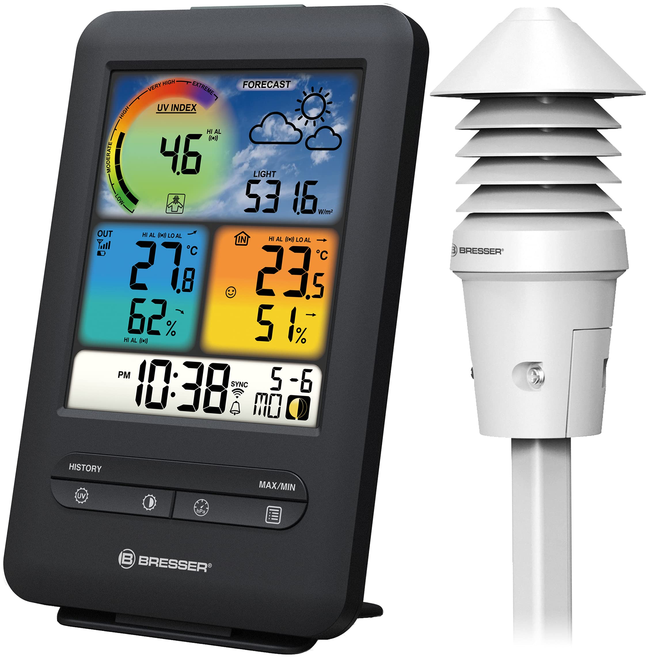 bresser-4cast-station-m-t-o-wifi-couleur-avec-capteur-4-en-1-uv image 7