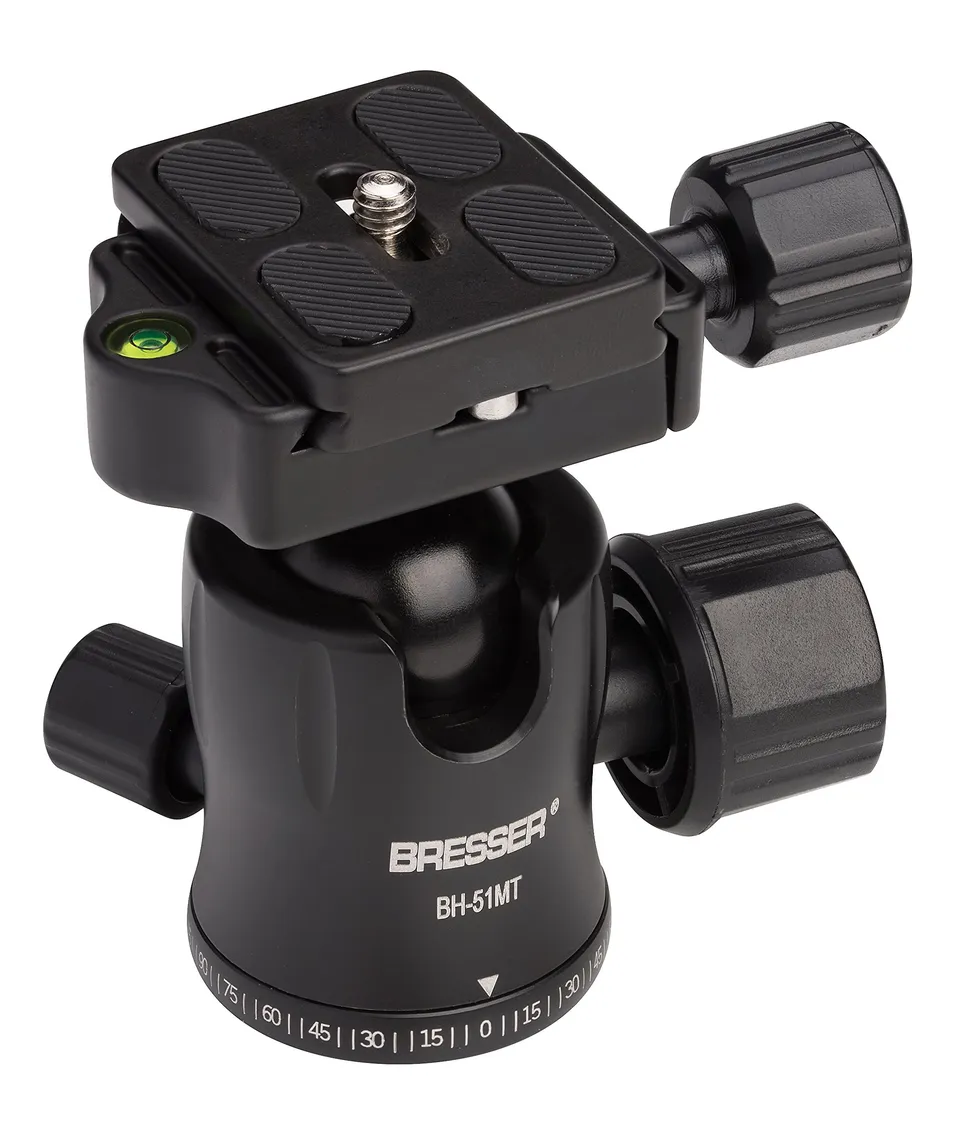 bresser-bh-51mt-rotule-photo-10-kg-avec-niveau-bulle-filetage-3-8 image 1