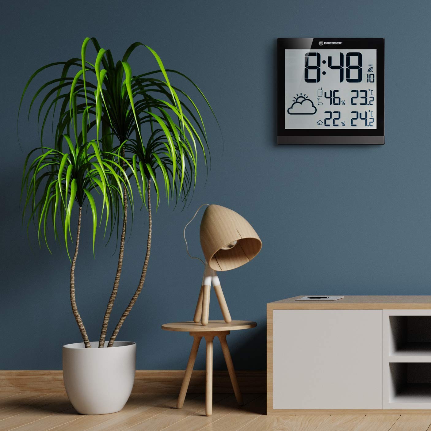 bresser-temeotrend-jc-station-m-t-o-sans-fil-horloge-dcf-cran-uwa-noire image 2