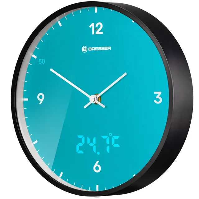 bresser-mytime-ledsec-horloge-murale-radio-pilot-e-24-cm-bleu-ciel image 1