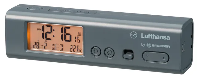bresser-lufthansa-r-veil-radio-pilot-horloge-mondiale-62-villes-lampe image 1