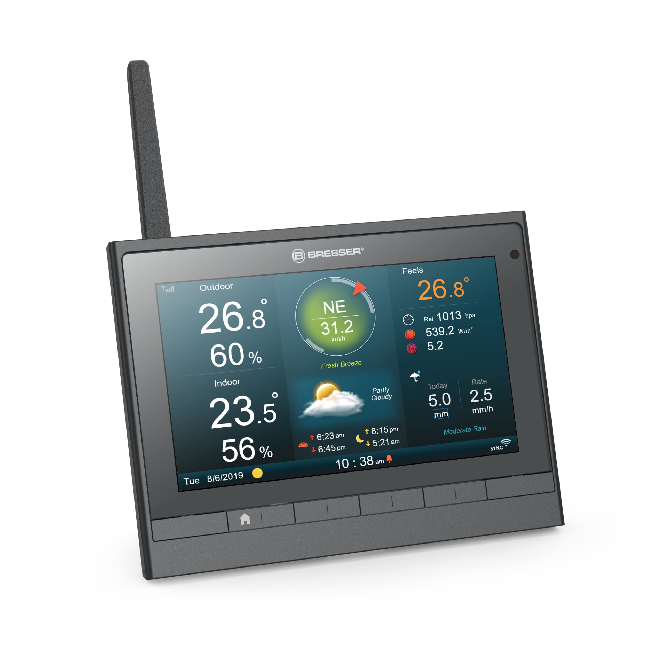 bresser-meteochamp-7003510-station-de-base-centre-m-t-o-wi-fi image 2