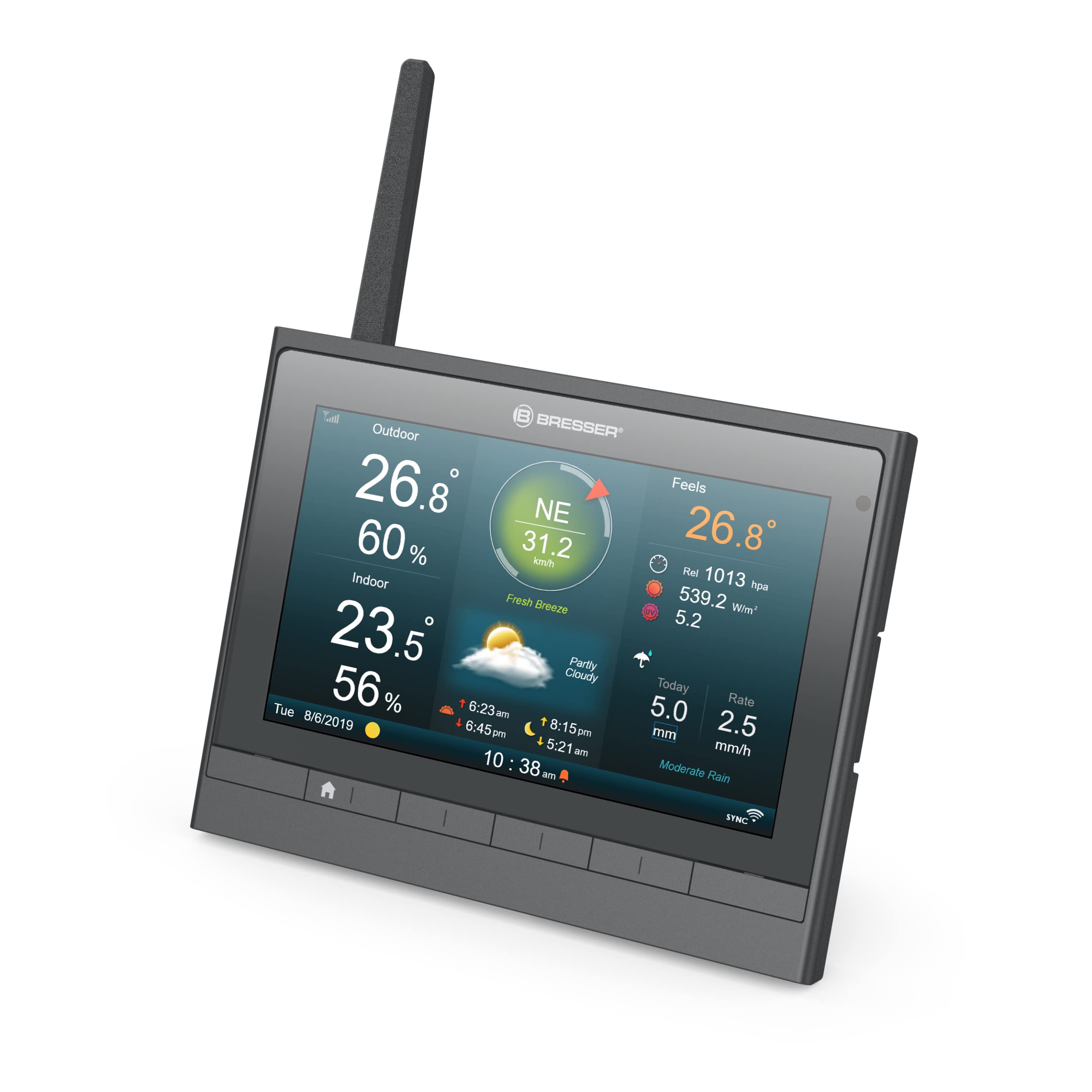 bresser-meteochamp-7003510-station-de-base-centre-m-t-o-wi-fi image 1