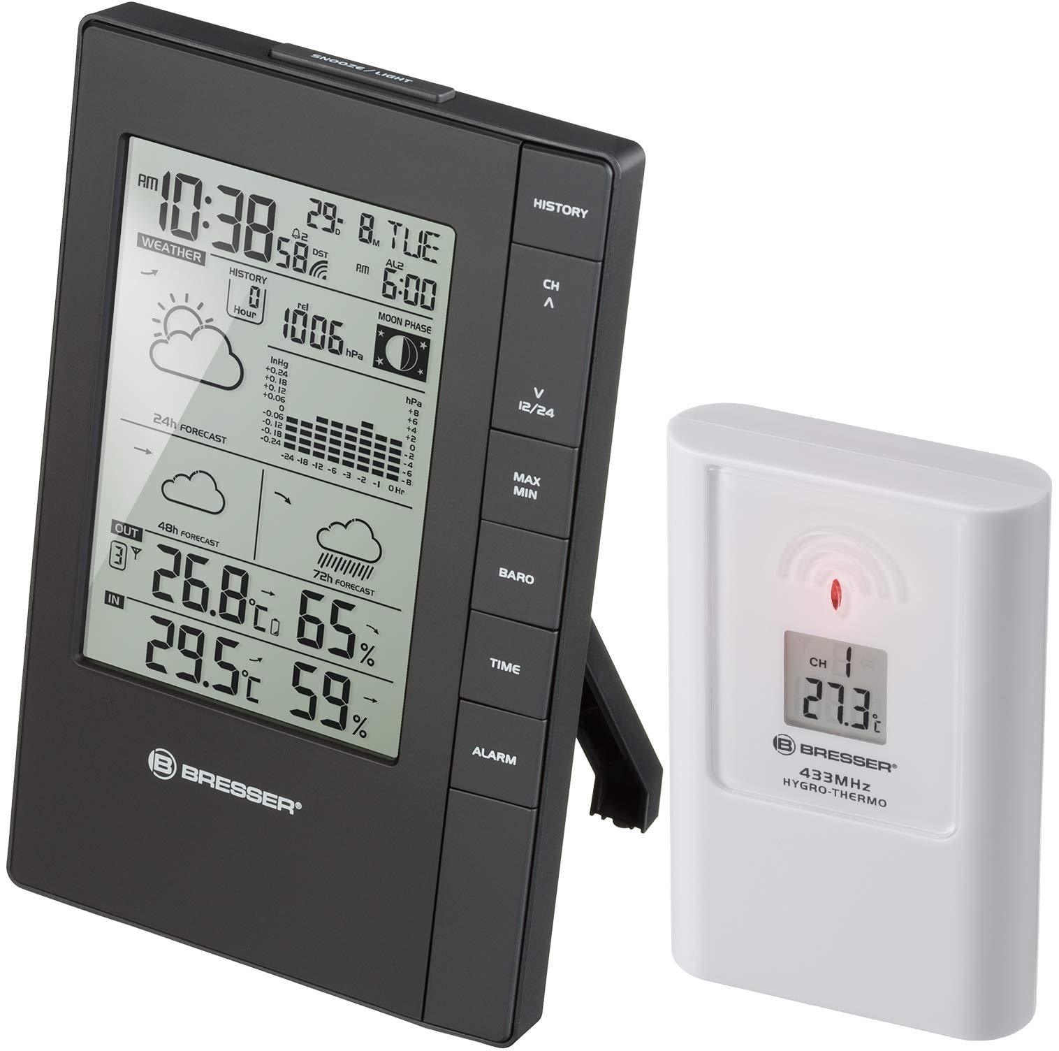 bresser-temeotrend-fsx-station-m-t-o-sans-fil-avec-capteur-ext-rieur-et-pr-visio image 1