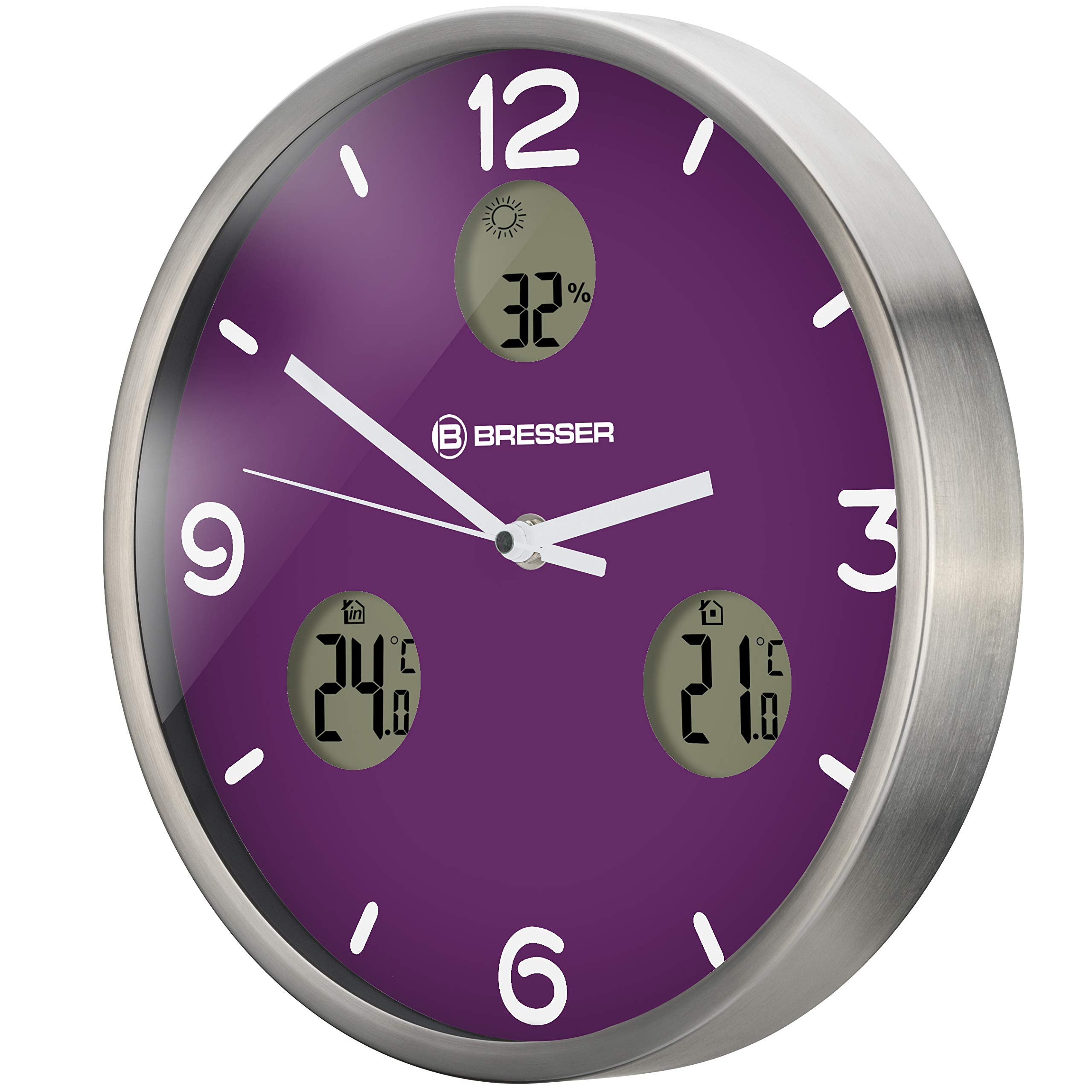 bresser-mytime-io-nx-horloge-murale-radio-pilot-e-30-cm-avec-thermom-tre-et-hygr image 2