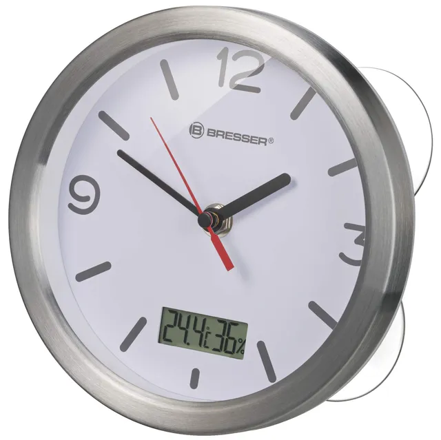bresser-horloge-salle-de-bain-radio-pilot-e-17-cm-blanc image 1