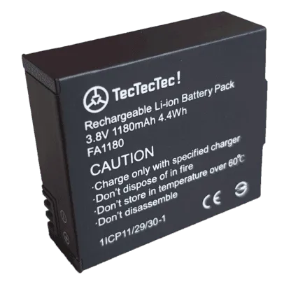 tectectec-batterie-xpro5-batterie-de-rechange-1180mah-pour-cam-ra-action image 1