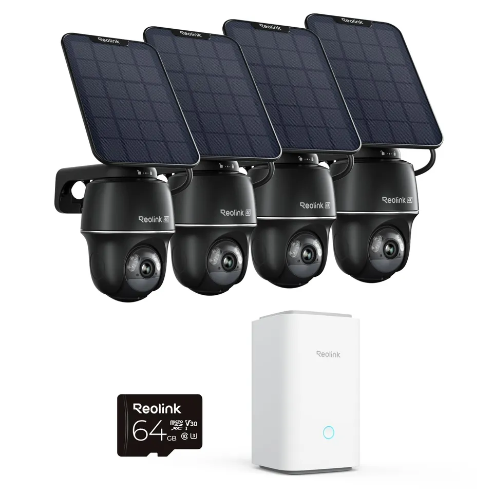 reolink-argus-pt-ultra-sp-home-hub-kit-4-cam-ras-solaires-4k-wifi-6-ext-rieures image 1