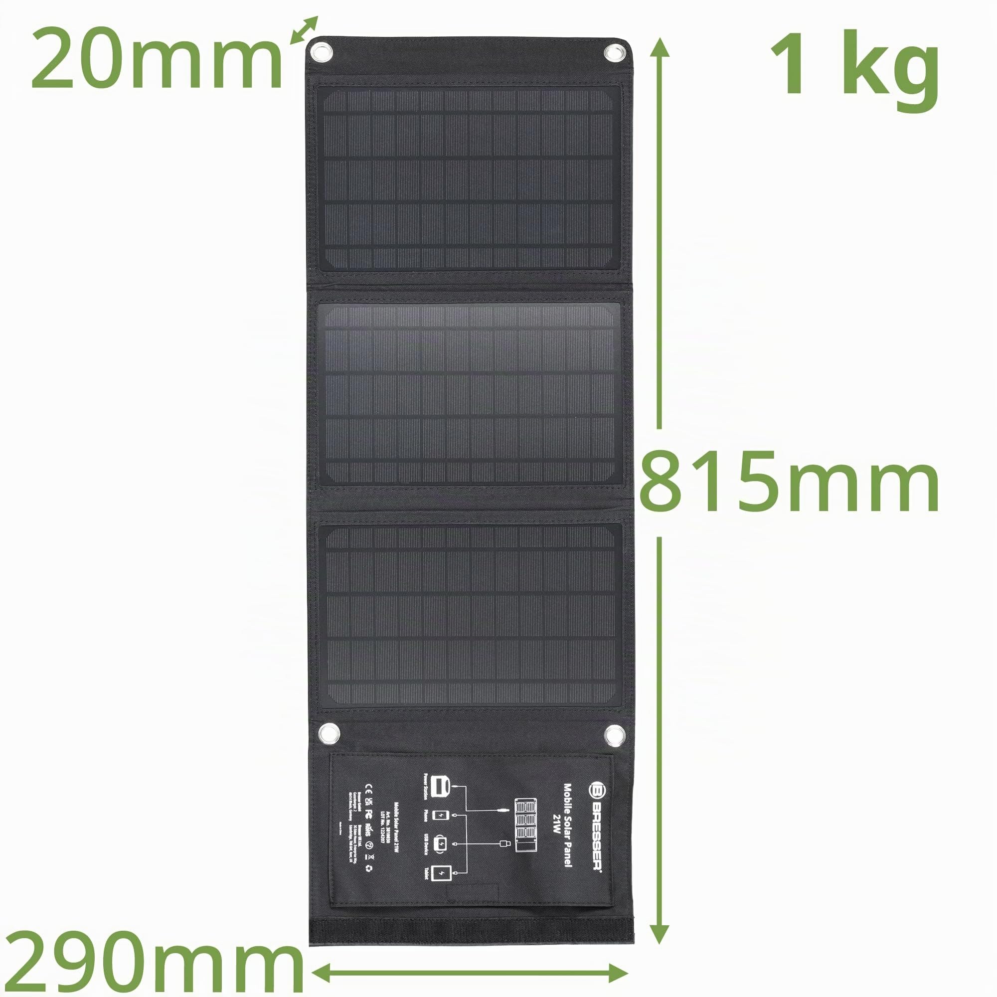 bresser-chargeur-solaire-portable-pliable-21-w-solarix-avec-usb-a-et-sortie-dc image 6