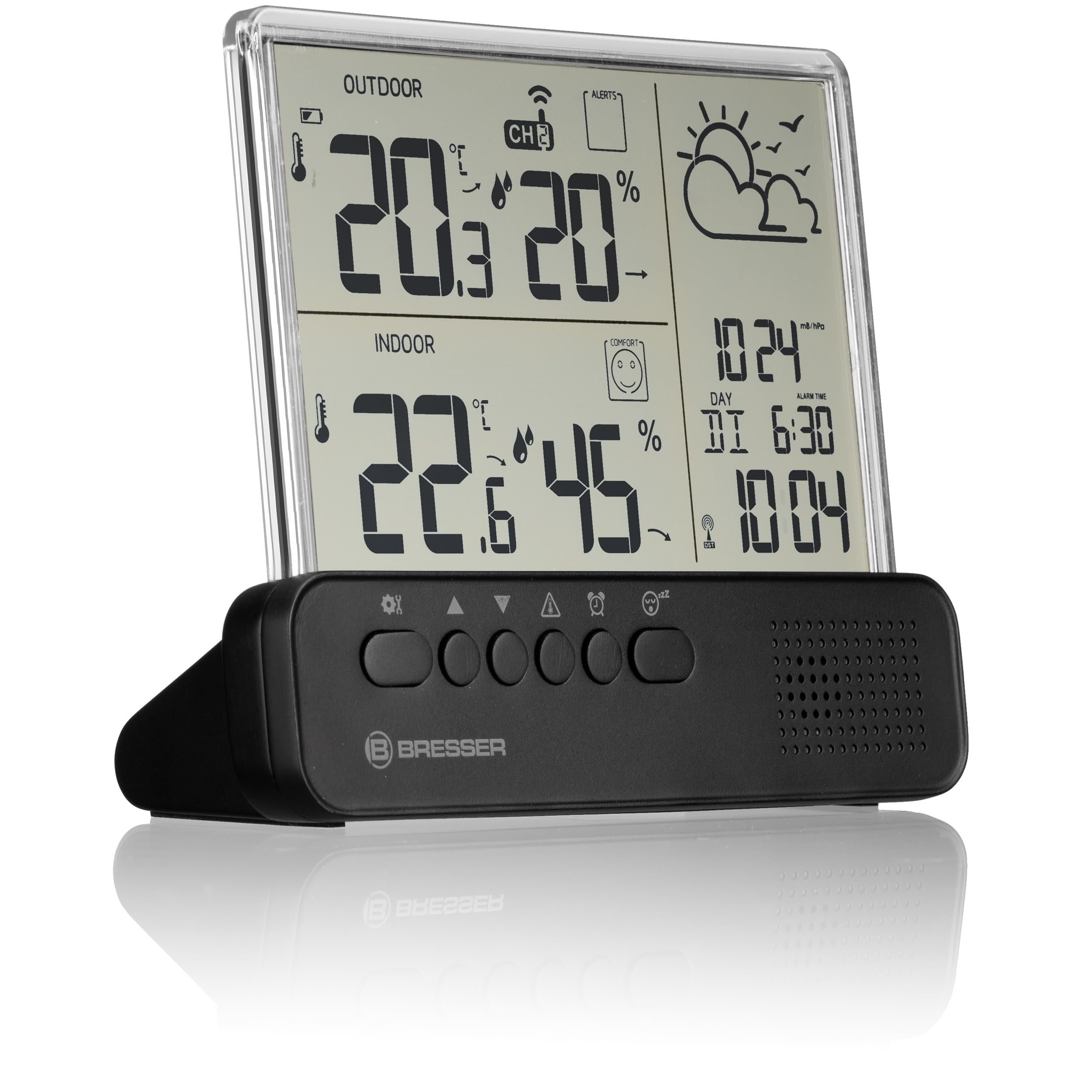 bresser-translucidus-nv-station-m-t-o-radio-avec-capteur-ext-rieur-cran-transpar image 5