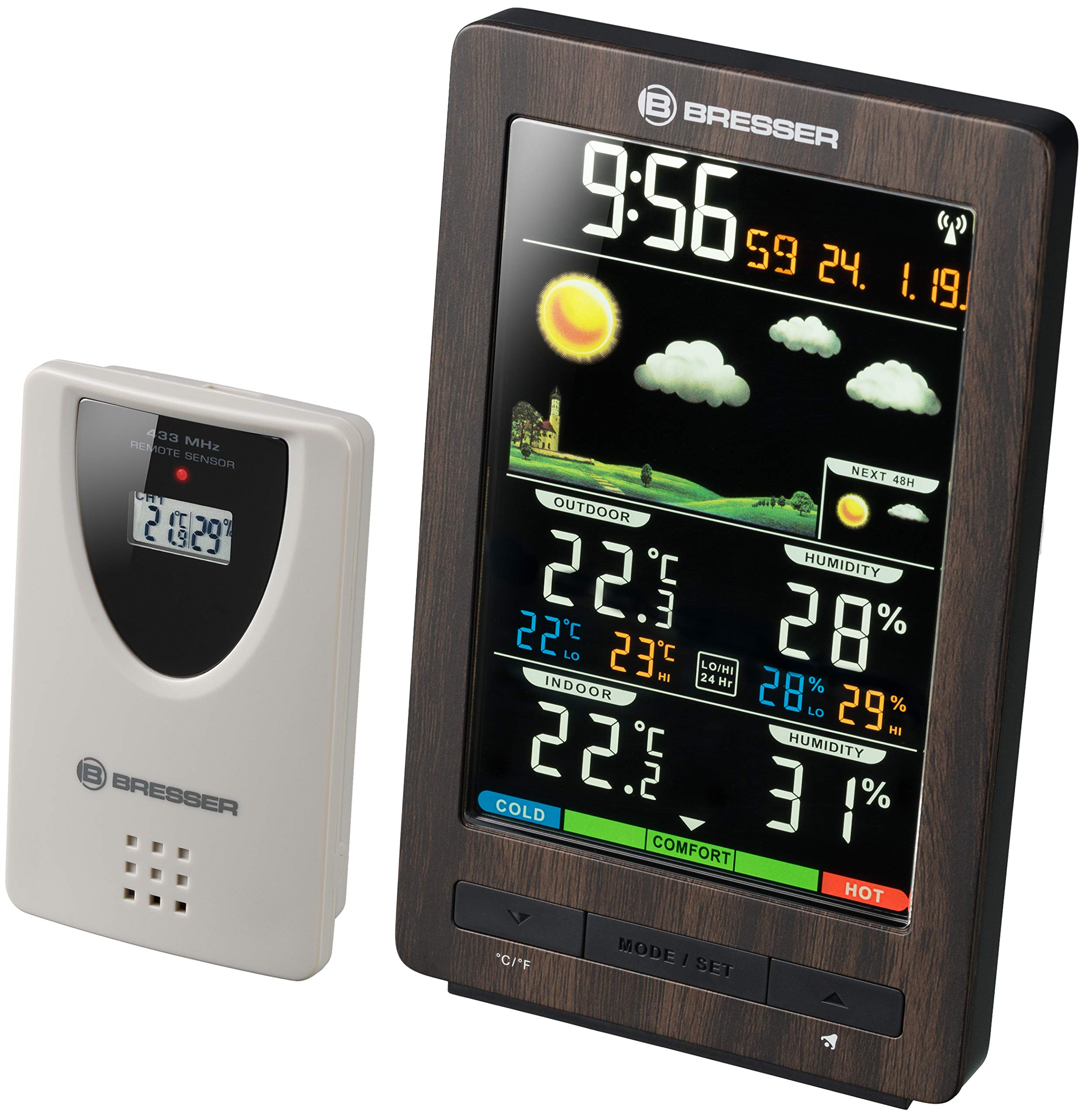 bresser-climatemp-ws-station-m-t-o-sans-fil-avec-capteur-ext-rieur-aspect-bois-p image 1