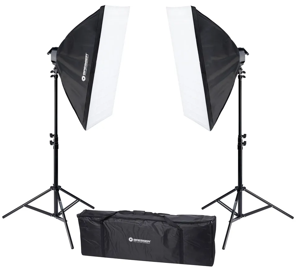 bresser-kit-lumi-re-du-jour-2250-w-avec-2-bo-tes-60x90-cm-et-tr-pieds image 1