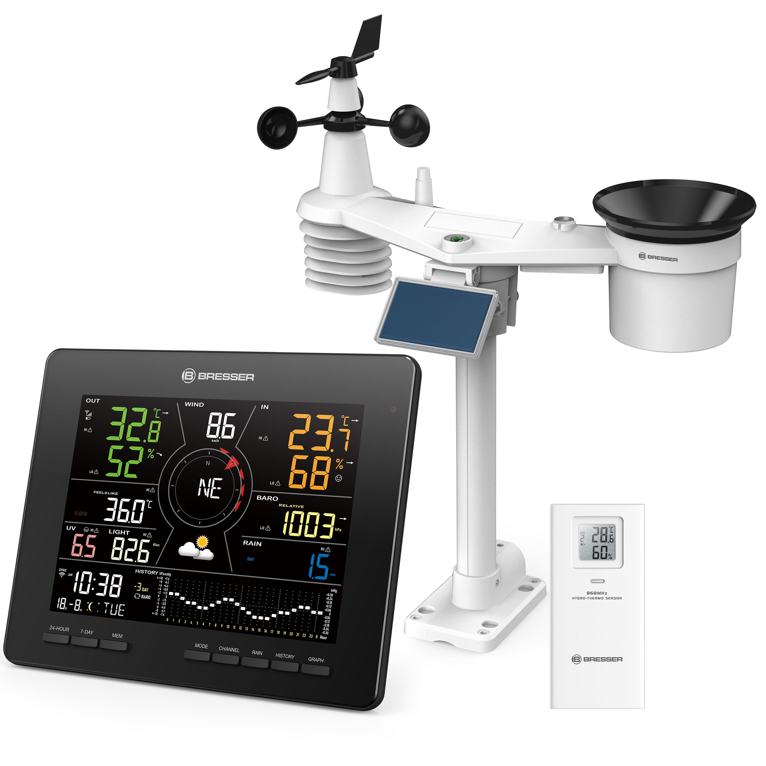 bresser-4cast-md-station-m-t-o-wlan-avec-capteur-ext-rieur-solaire-7-en-1 image 1