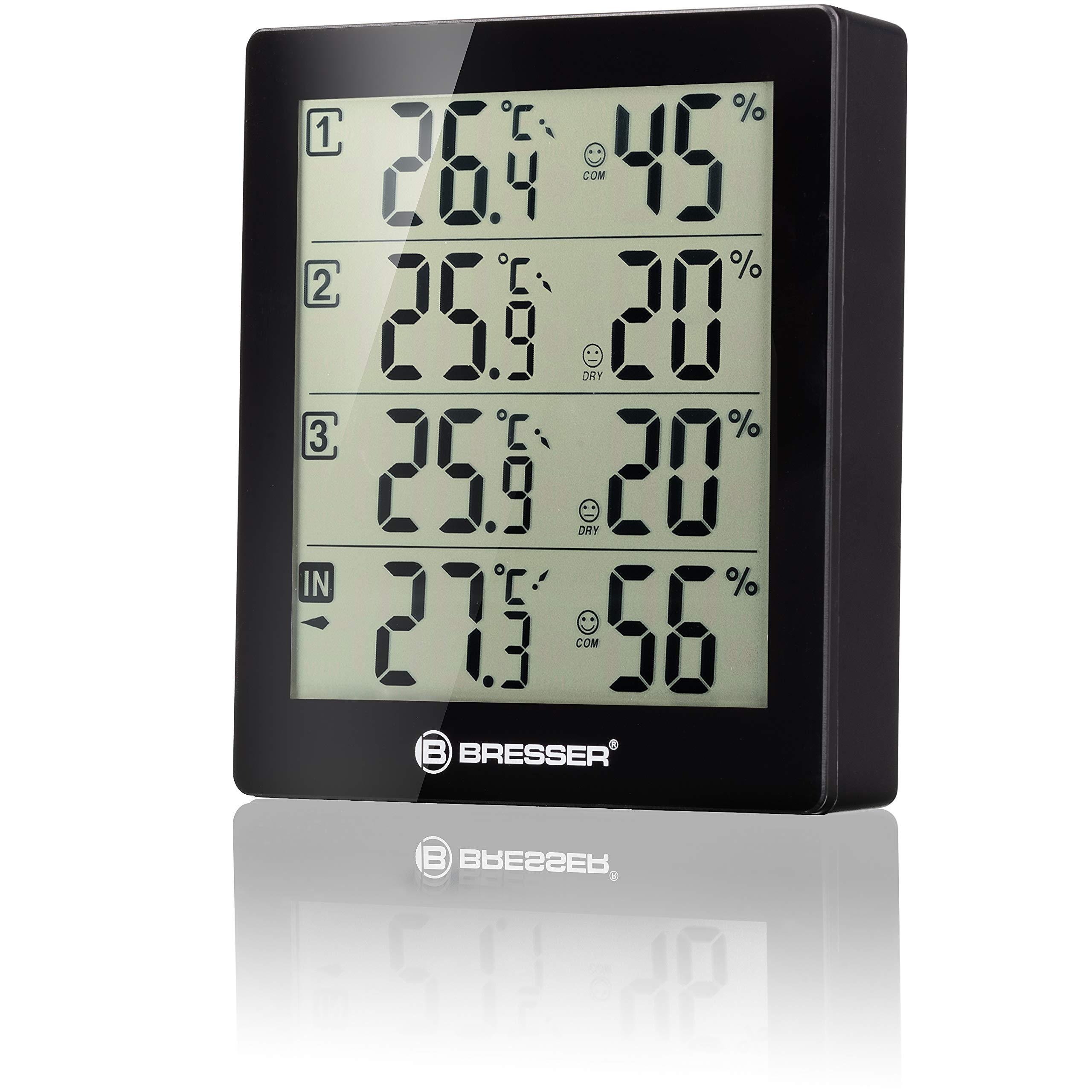 bresser-thermo-hygrom-tre-avec-3-capteurs-sans-fil-4-points-de-mesure-int-rieur- image 3