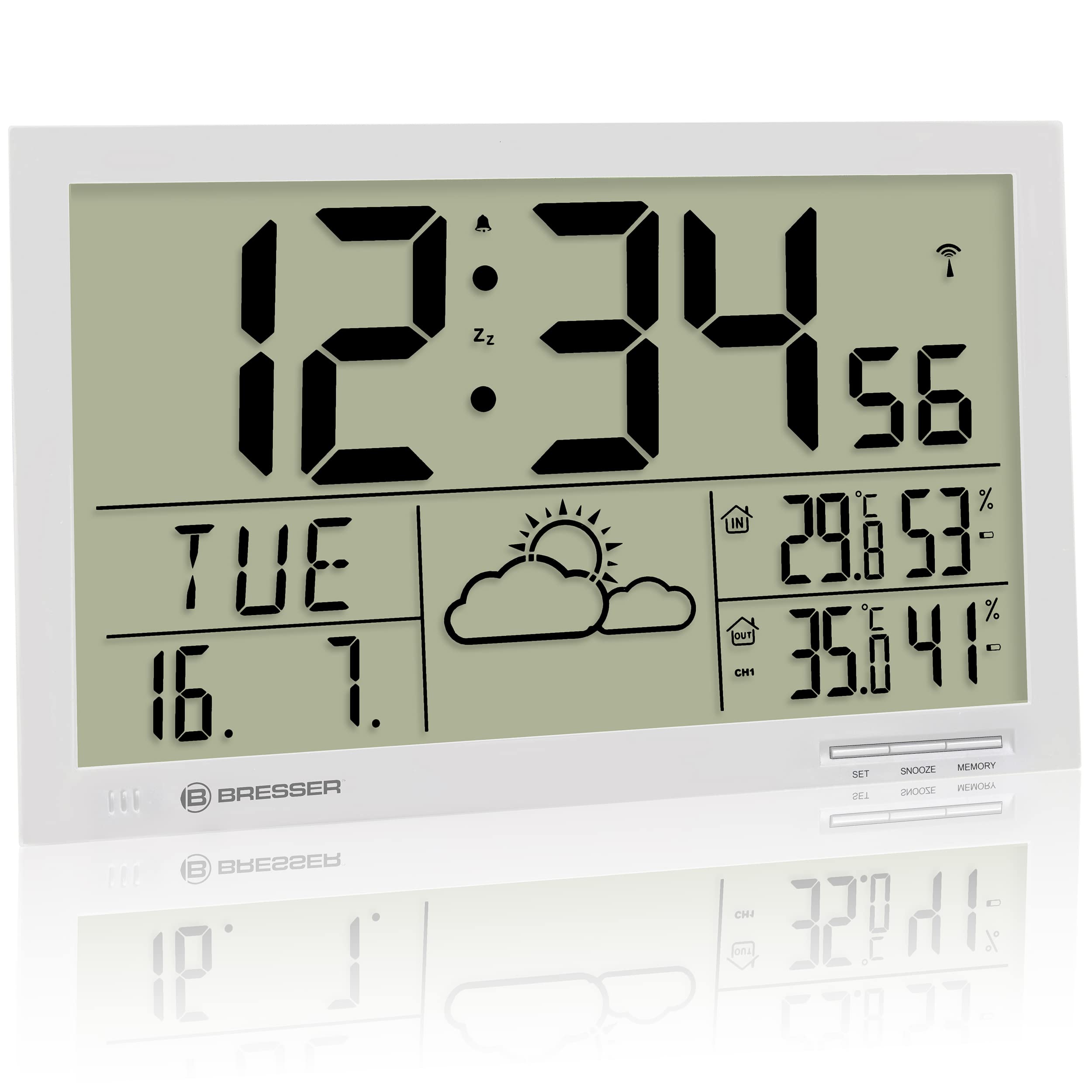 bresser-mytime-horloge-murale-m-t-o-jumbo-lcd-blanche image 3