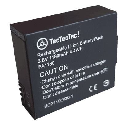 tectectec-batterie-xpro5-batterie-de-rechange-1180mah-pour-cam-ra-action image 1