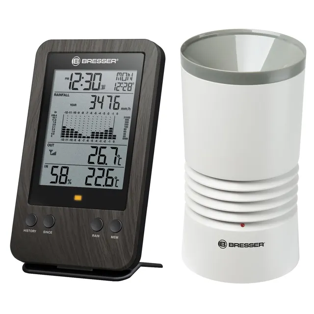 bresser-station-m-t-o-sans-fil-pluviom-tre-professionnel-aspect-bois image 1