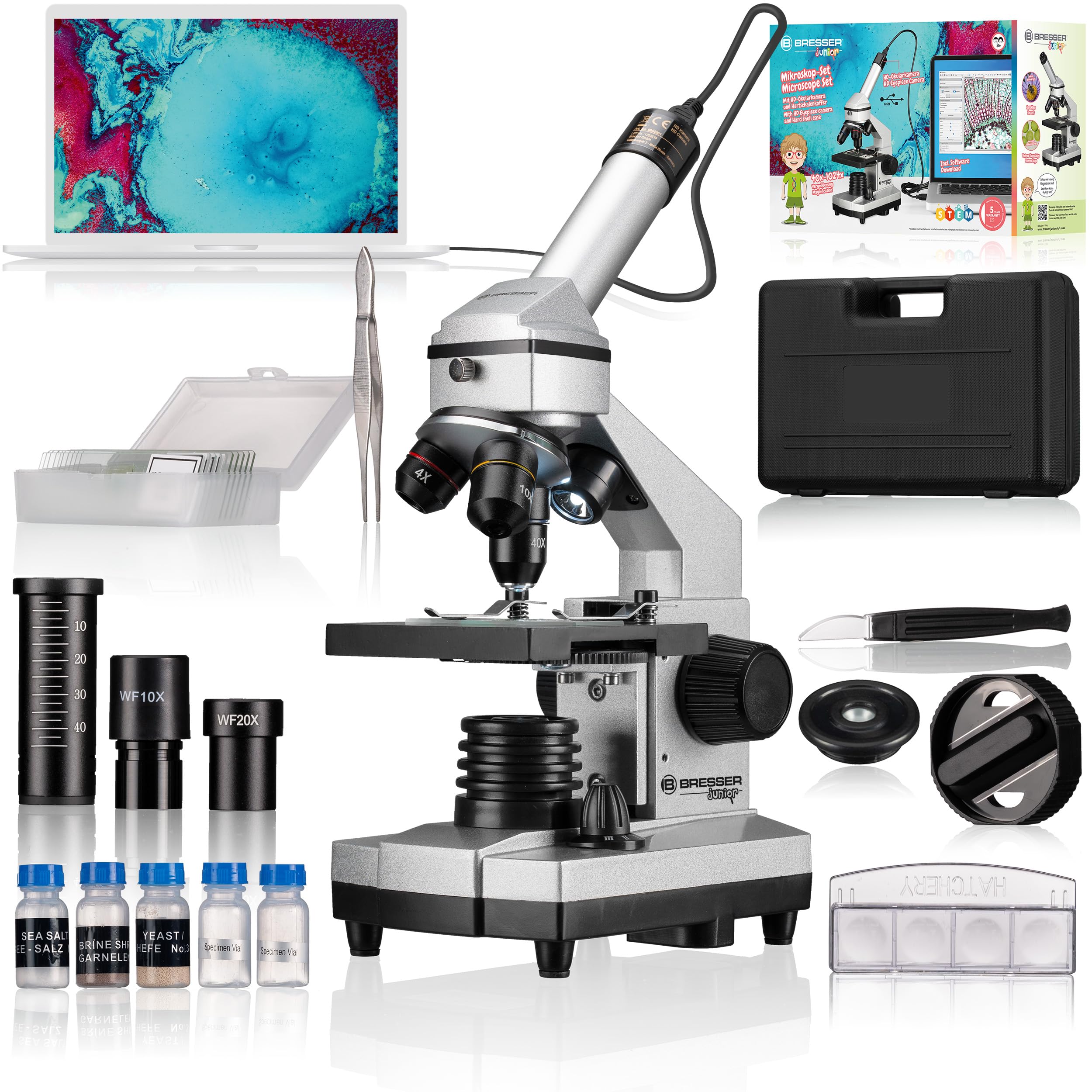 bresser-junior-set-microscope-40x-1024x-avec-oculaire-usb-pc image 6