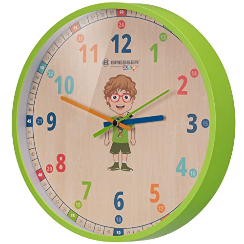 bresser-junior-horloge-murale-enfant-silencieuse-25-cm-motif-flora-luna-lukas-ve image 8