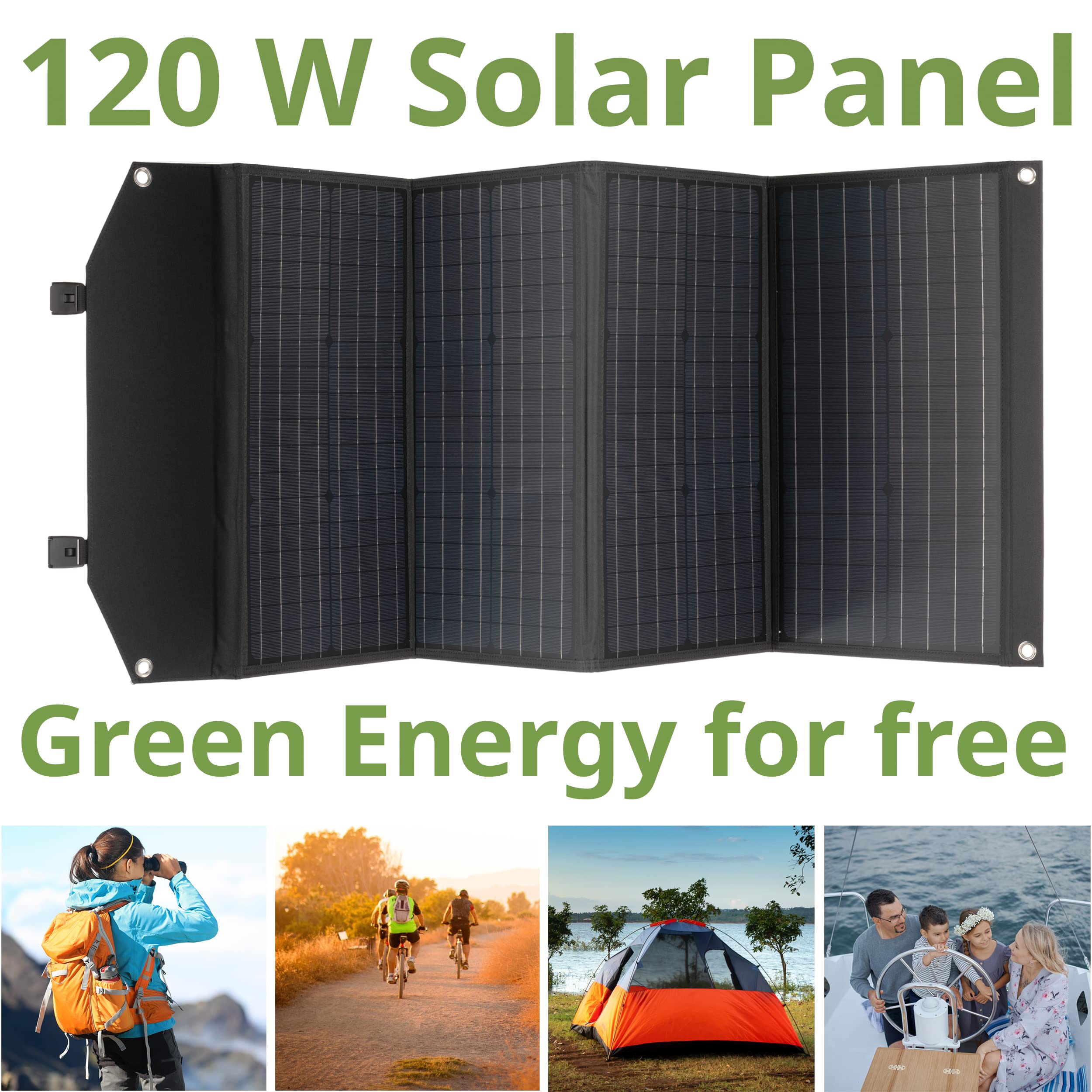 bresser-solarix-chargeur-solaire-120-w-1x-dc-3x-usb-a-qc3-0-charge-rapide image 2