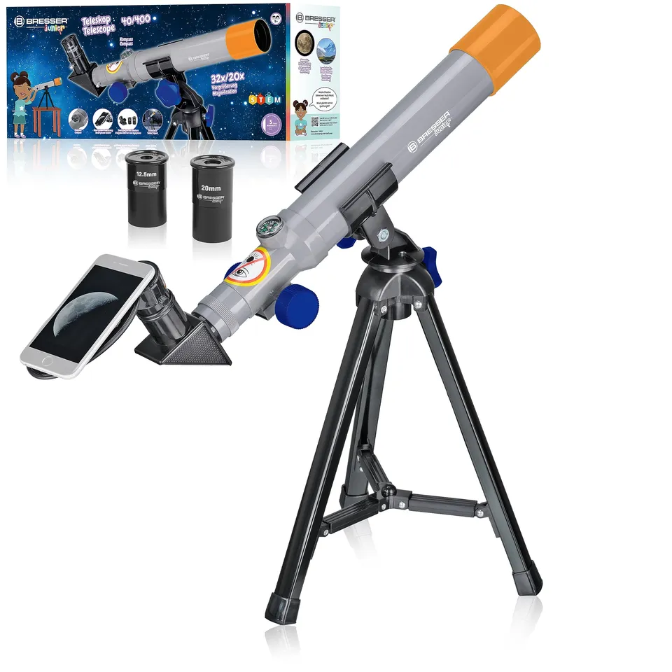 bresser-junior-8840350-t-lescope-r-fracteur-pour-enfants-20x-32x-avec-tr-pied-de image 1