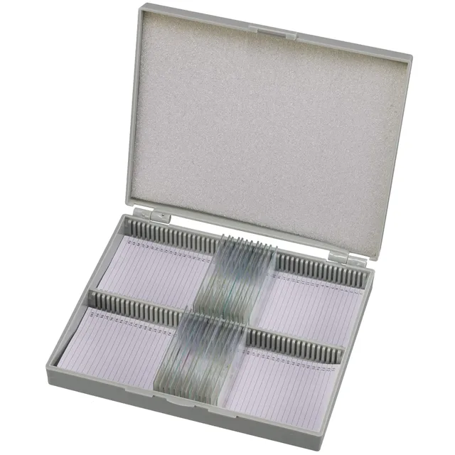 bresser-coffret-lames-pr-par-es-microscope-25-pi-ces-en-bo-te-bois image 1