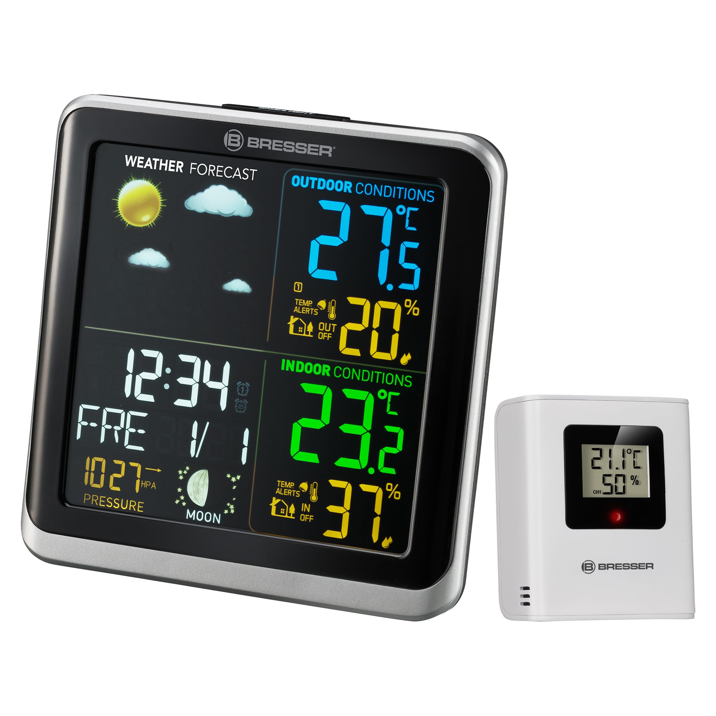 bresser-climatemp-station-m-t-o-avec-cran-lcd-couleur-argent-et-noir image 1