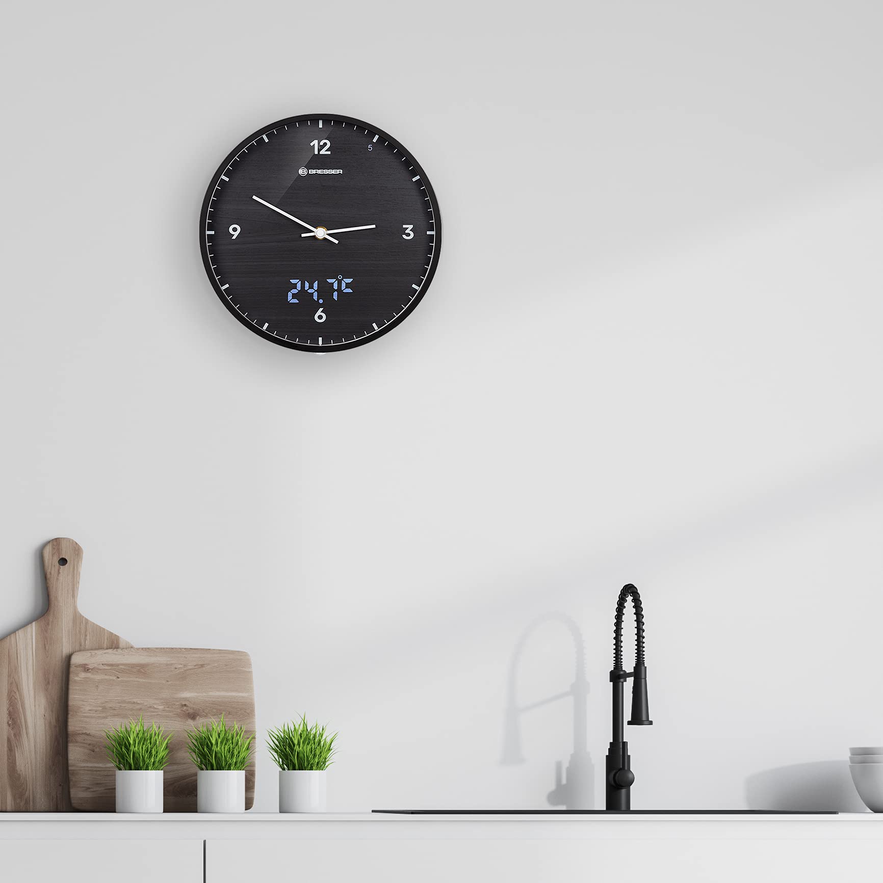 bresser-mytime-horloge-murale-radio-pilot-e-led-24-cm-avec-temp-rature-int-rieur image 4