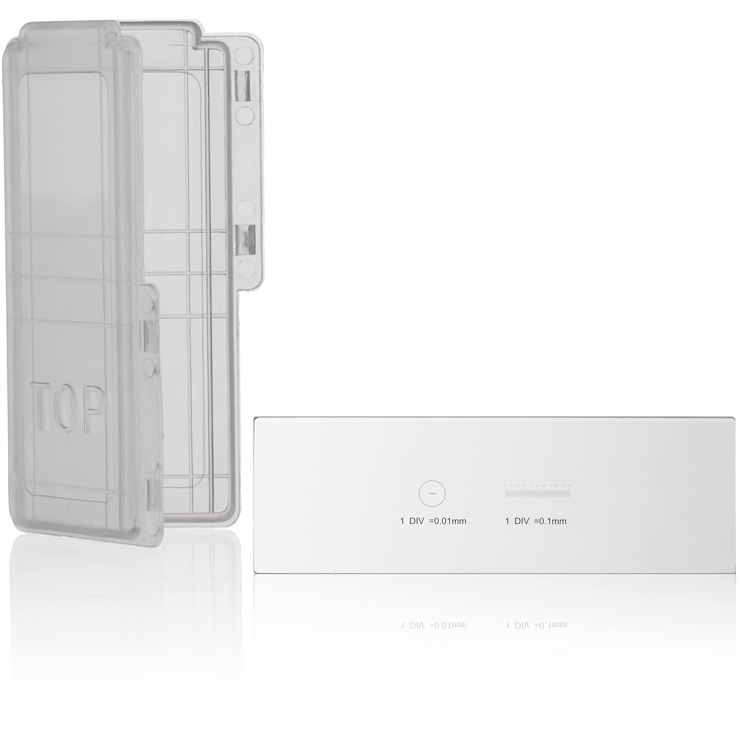 bresser-lames-porte-objets-microm-tres-double-chelle-1-10-et-1-100-mm image 1
