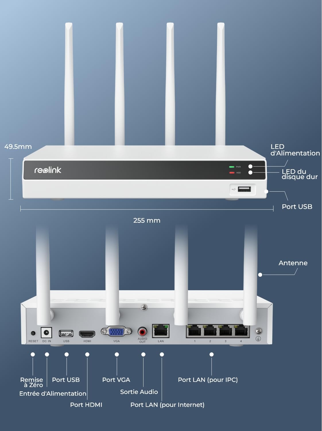 reolink-rln12w-enregistreur-nvr-4k-12-canaux-wi-fi-6-hdd-2-to image 8