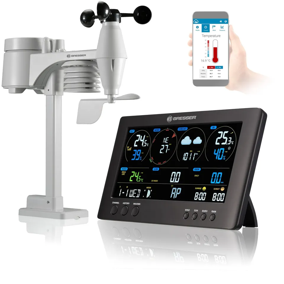 bresser-clearview-station-m-t-o-sans-fil-wifi-capteur-ext-rieur-pro-7-en-1 image 1