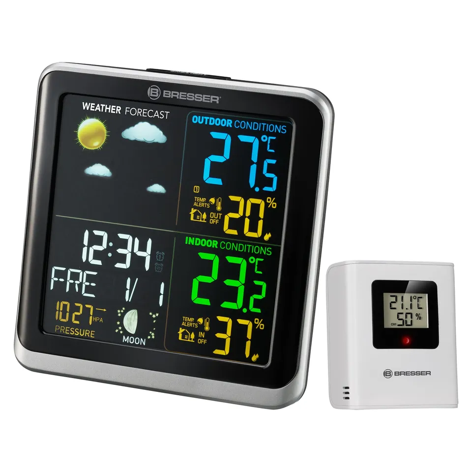 bresser-climatemp-station-m-t-o-avec-cran-lcd-couleur-argent-et-noir image 1