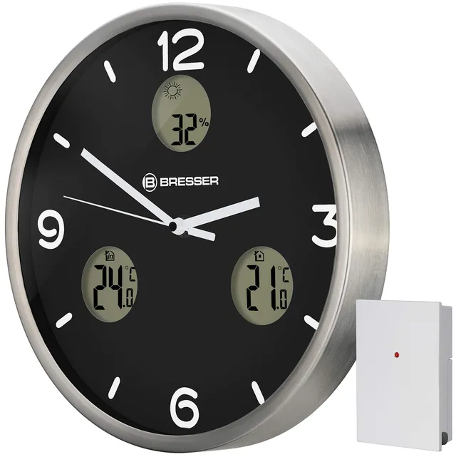 bresser-mytime-io-nx-horloge-murale-radio-pilot-e-30-cm-avec-thermo-hygrom-tre-n image 1