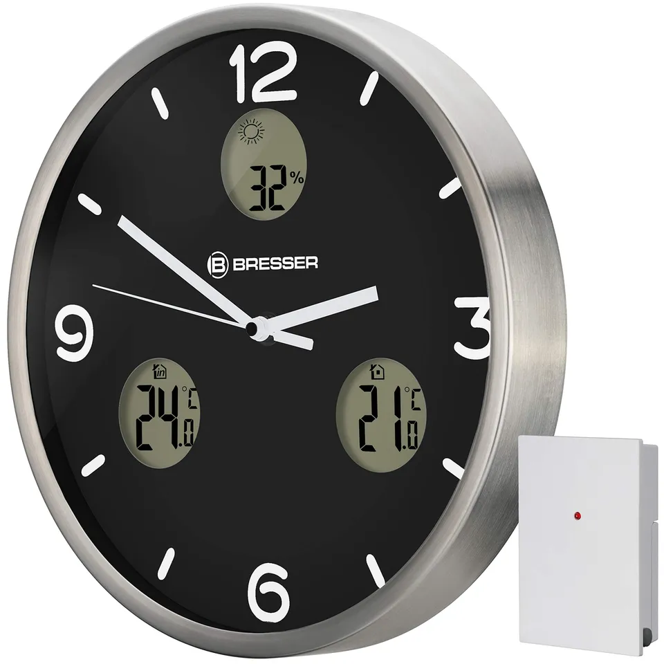 bresser-mytime-io-nx-horloge-murale-radio-pilot-e-30-cm-avec-thermo-hygrom-tre-n image 1