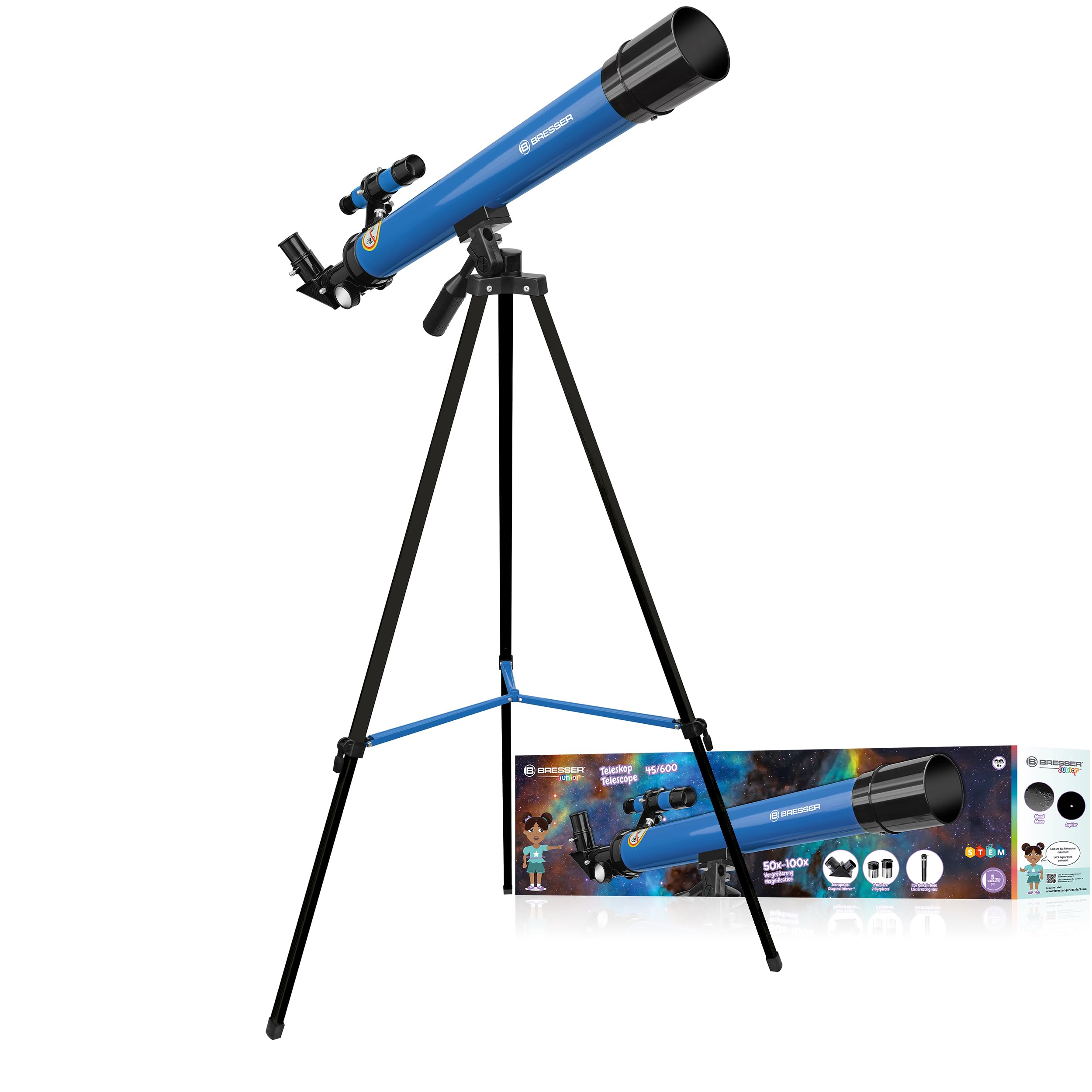 bresser-45-600-az-junior-lunette-astronomique-bleu image 1