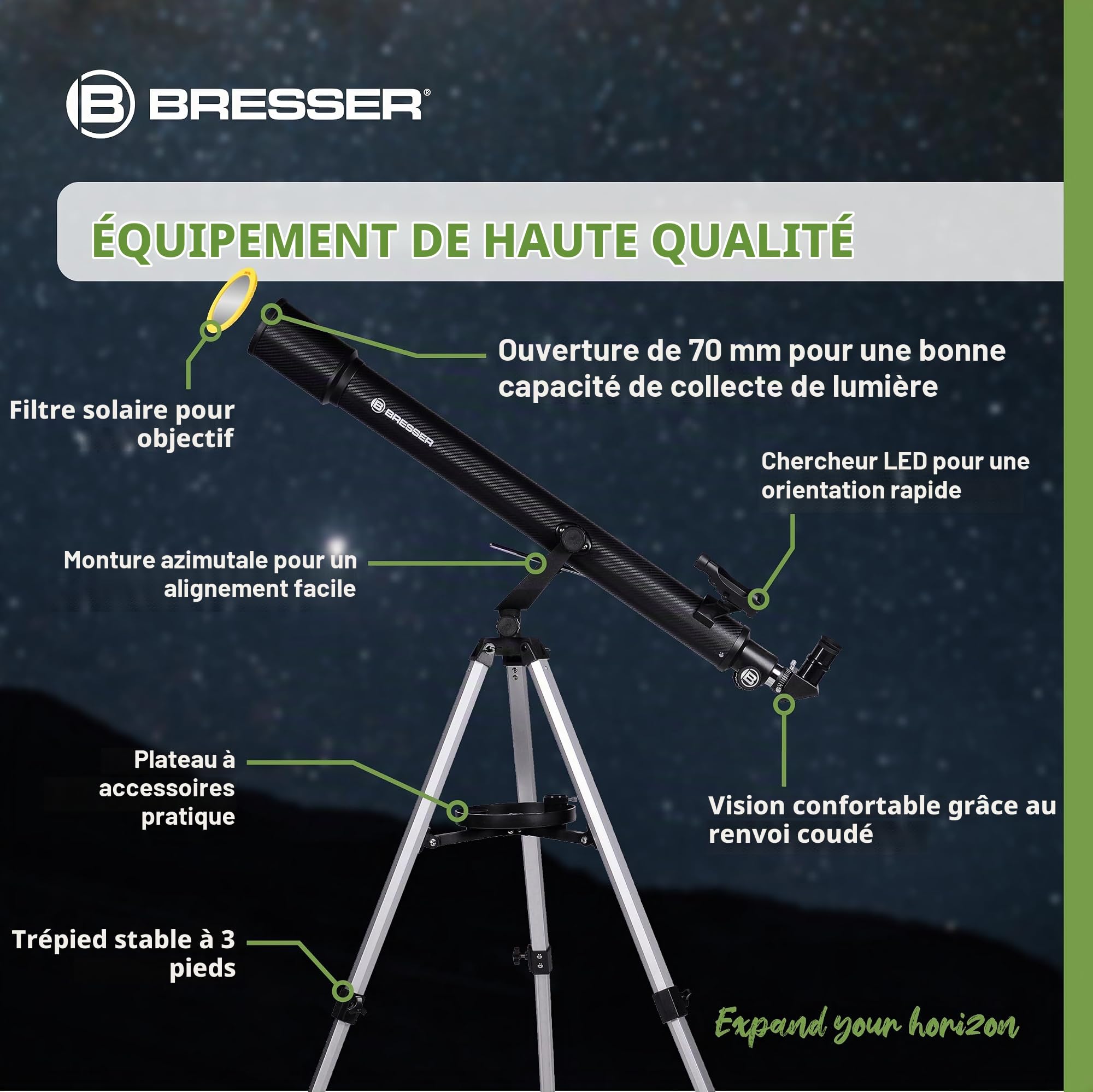 bresser-sirius-70-900-az-t-lescope-r-fracteur-avec-adaptateur-smartphone image 5