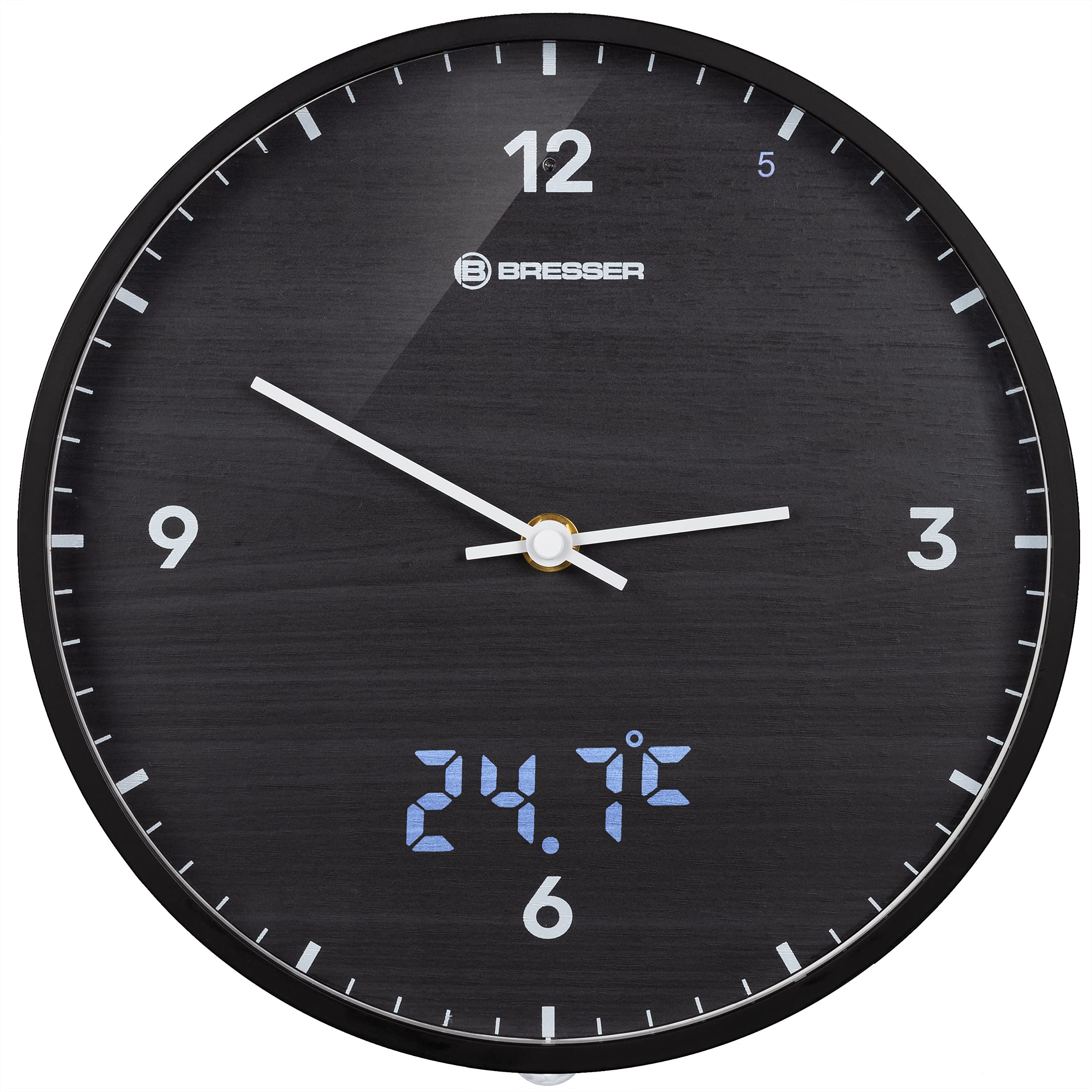 bresser-mytime-horloge-murale-radio-pilot-e-led-24-cm-avec-temp-rature-int-rieur image 2