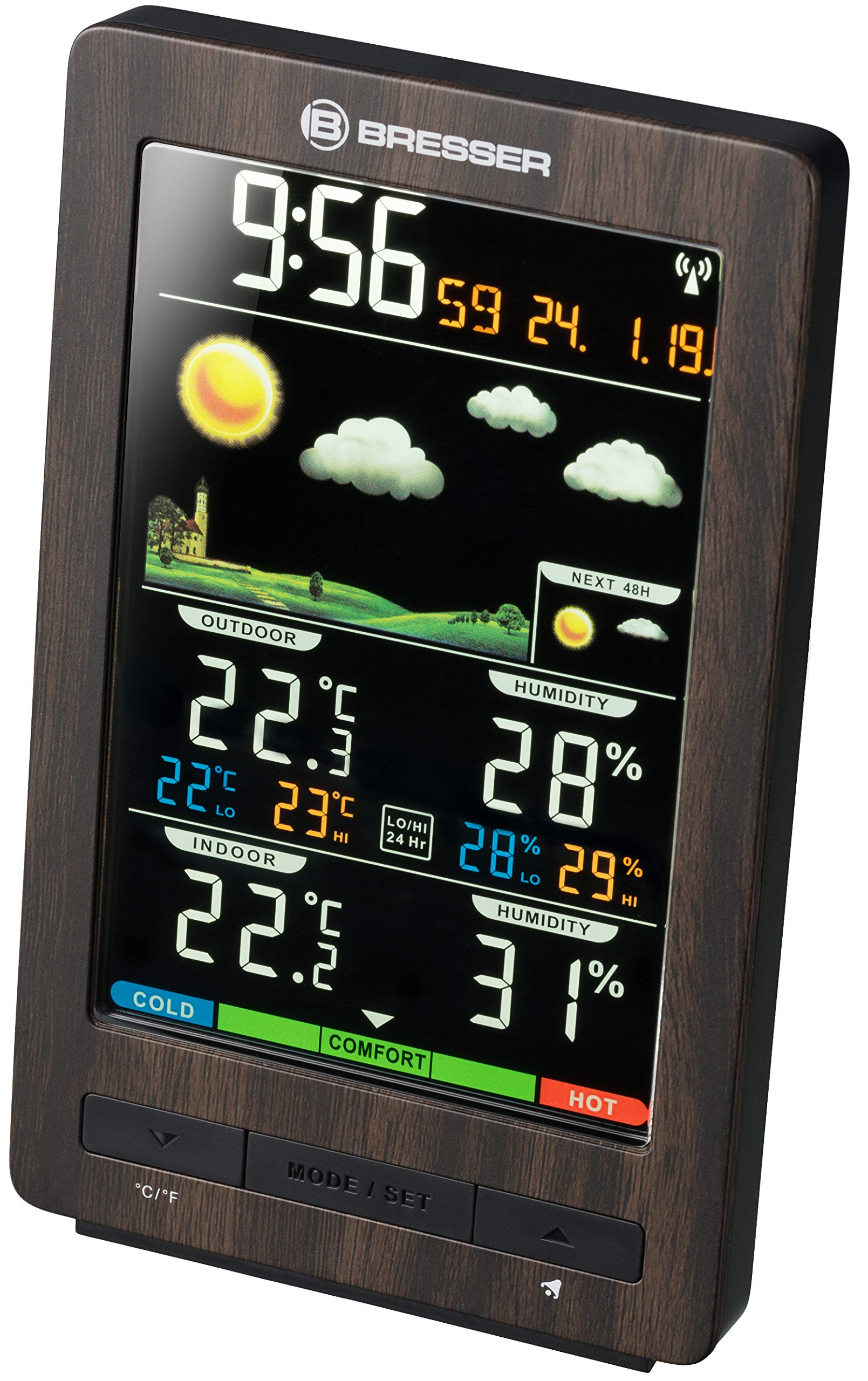 bresser-climatemp-ws-station-m-t-o-sans-fil-avec-capteur-ext-rieur-aspect-bois-p image 3