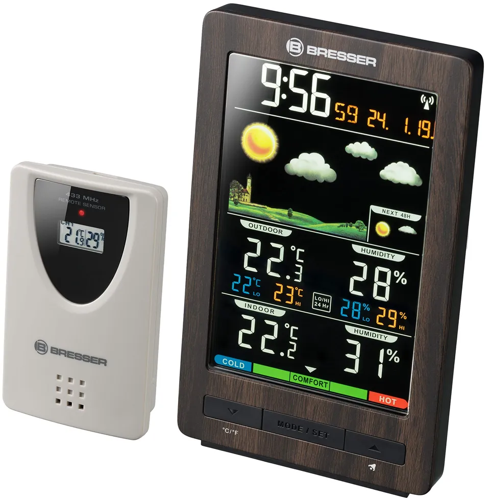 bresser-climatemp-ws-station-m-t-o-sans-fil-avec-capteur-ext-rieur-aspect-bois-p image 1