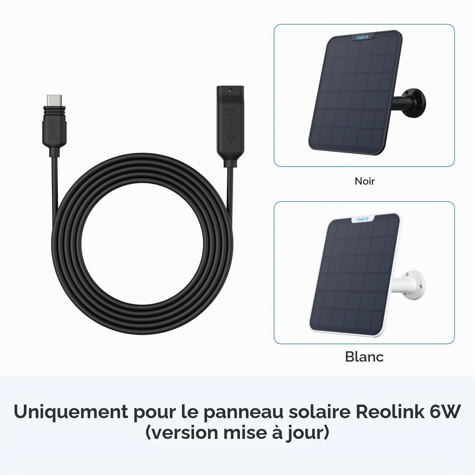 reolink-c-ble-d-extension-4-5-m-usb-c-noir-pour-panneau-solaire-6w-12w image 3