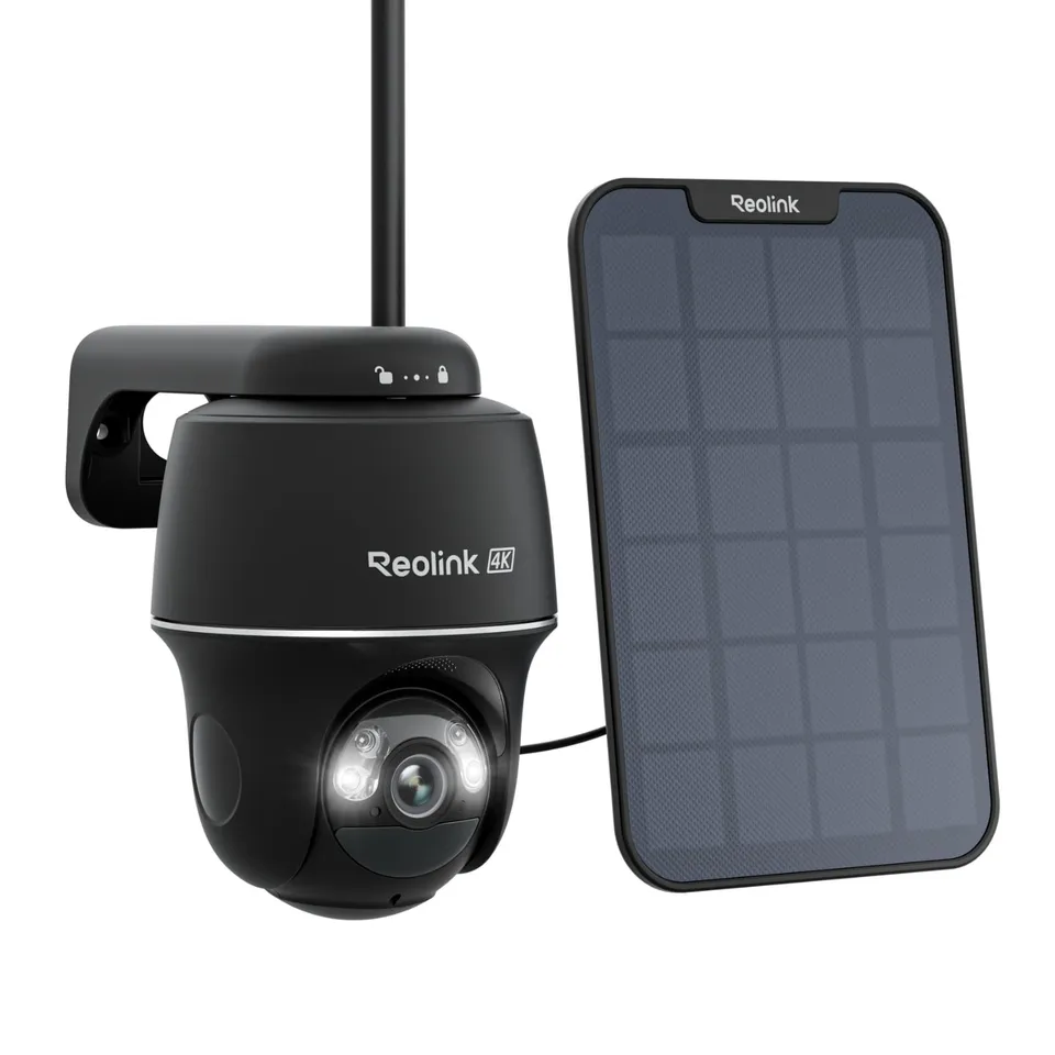 reolink-argus-pt-ultra-noire-4k-cam-ra-ext-rieure-sans-fil-solaire-reconditionn image 1