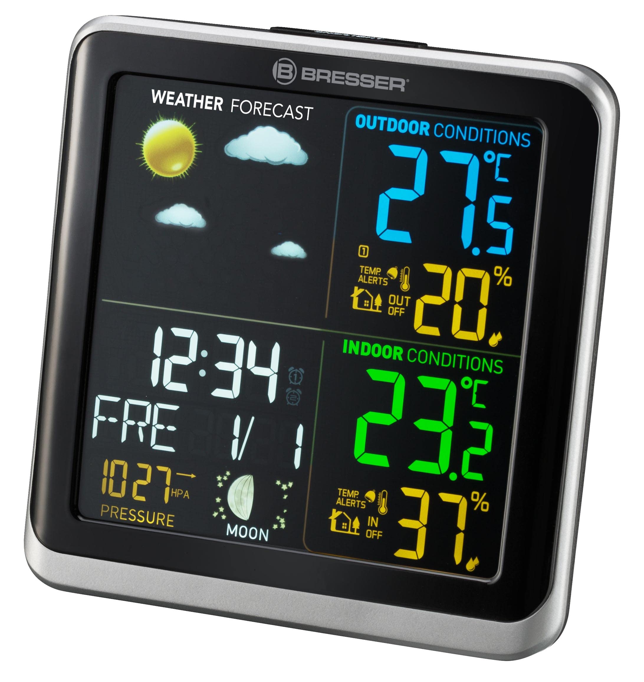 bresser-climatemp-station-m-t-o-avec-cran-lcd-couleur-argent-et-noir image 2