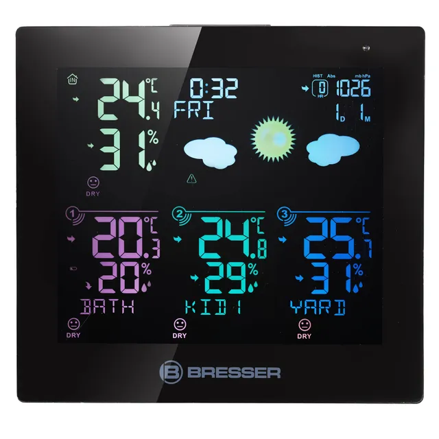 bresser-quadro-neo-c-thermo-hygrom-tre-avec-3-capteurs-ext-rieurs image 1