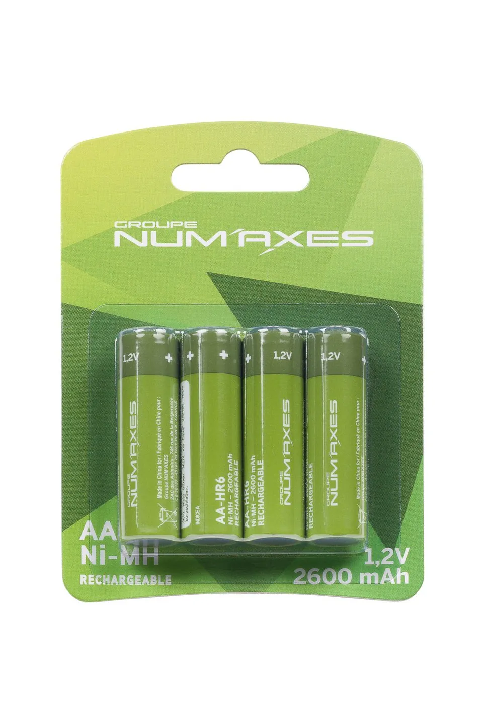 num-axes-blister-de-4-piles-rechargeables-aa-ni-mh image 1