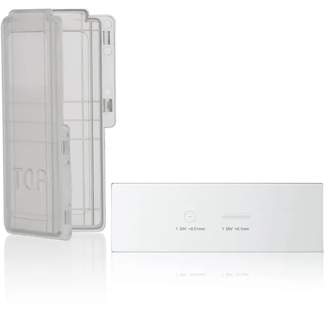 bresser-lames-porte-objets-microm-tres-double-chelle-1-10-et-1-100-mm image 1