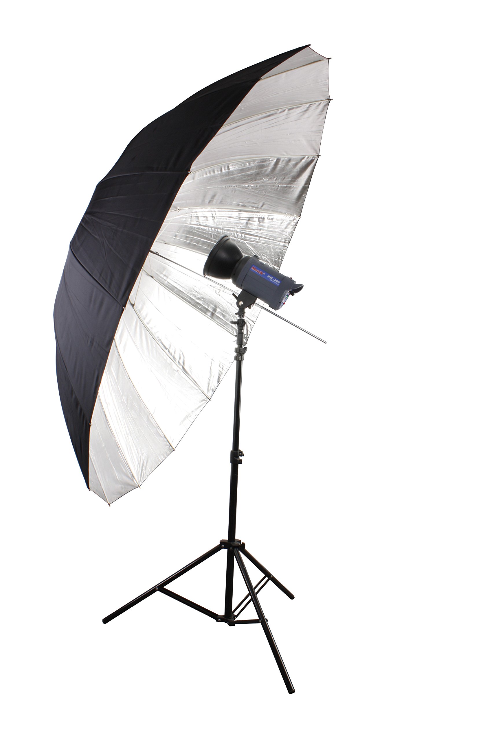 bresser-sm-09-parapluie-r-flecteur-jumbo-argent-noir-180-cm image 1