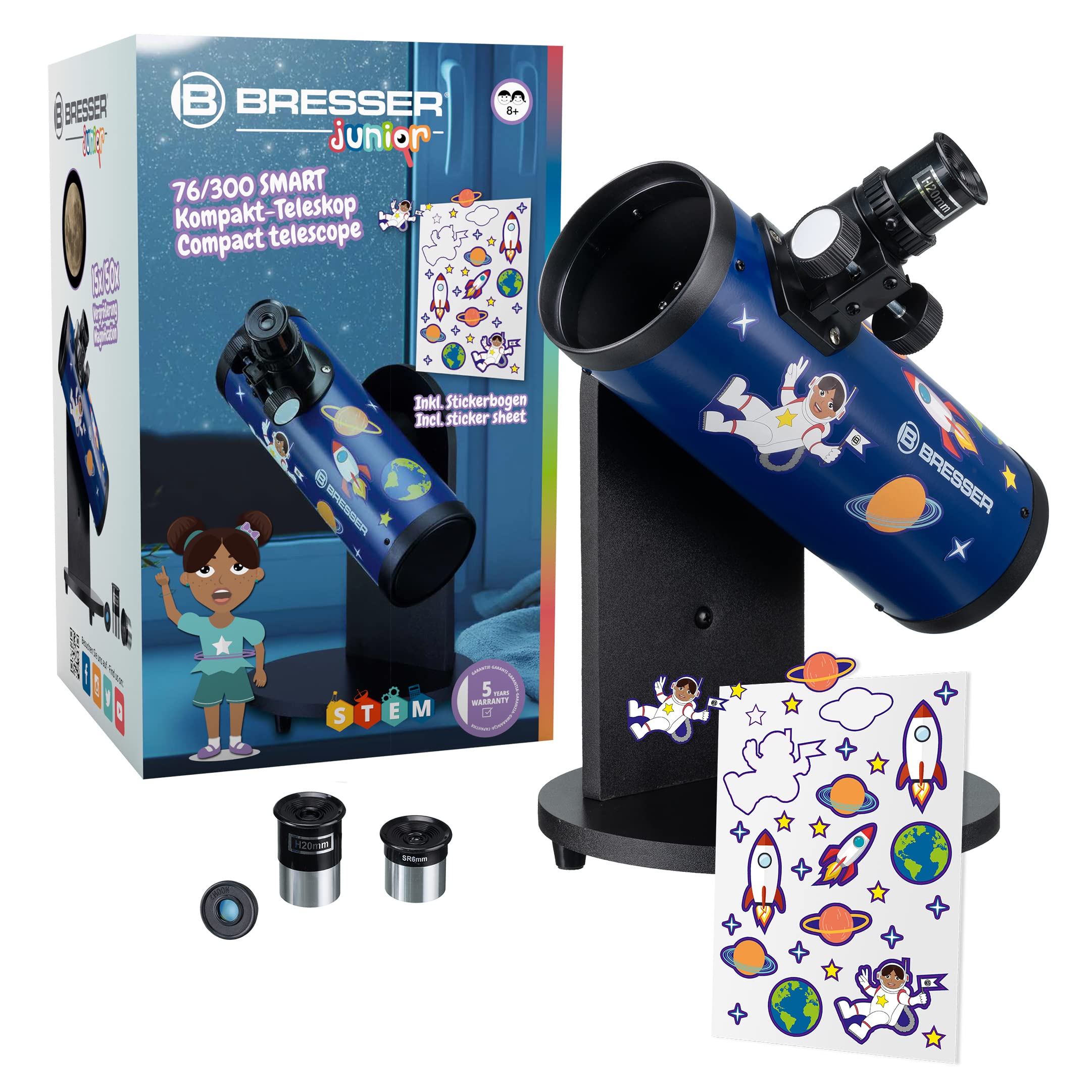 bresser-junior-76-300-smart-t-lescope-compact-pour-enfant image 1