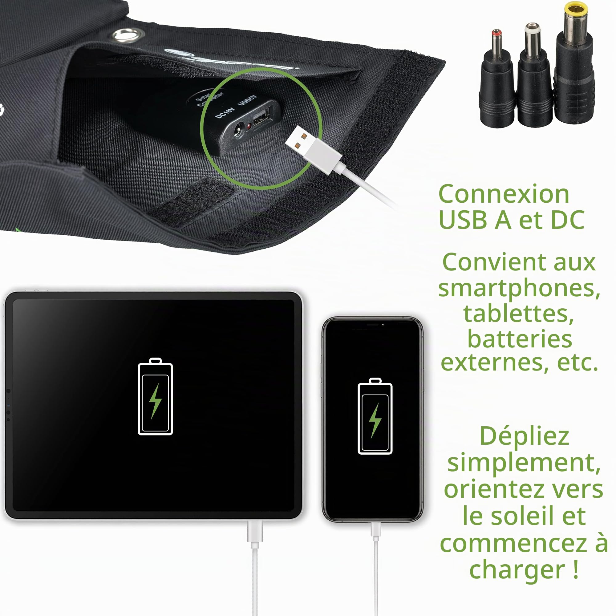 bresser-chargeur-solaire-portable-pliable-21-w-solarix-avec-usb-a-et-sortie-dc image 7